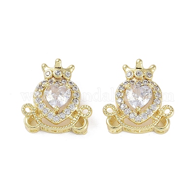 Многожильные звенья из прозрачного кубического циркония из латуни KK-B087-17G-1