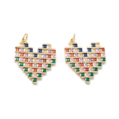 Латунные подвески из микро-паве ZIRC-Z019-43G-NR-1