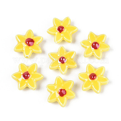 Фарфоровые бусины ручной работы PORC-N008-10I-01-1