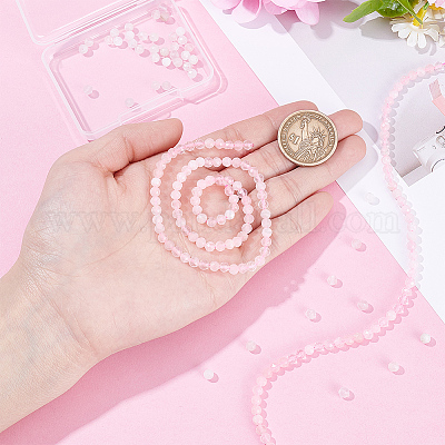 2 нитка натуральный розовый кварц бусины нити G-HY0001-95-1