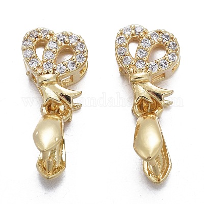 Латунь микро проложить кубический цирконий KK-K244-49G-1