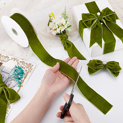 10 ярд односторонней бархатной ленты SRIB-WH0011-154-1