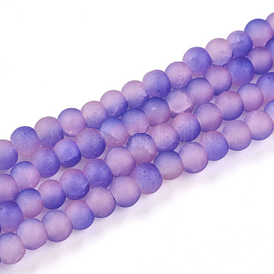 Стеклянные бусины кракле X1-GLAA-N009-4mm-08-1