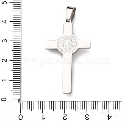 Подвески-кресты Иисуса из нержавеющей стали 304 STAS-F323-12P-1