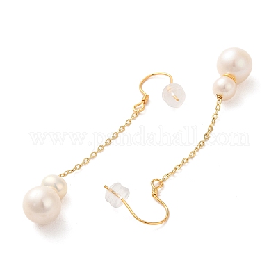 Стерлингов серебряные серьги болтающиеся EJEW-K273-02G-1