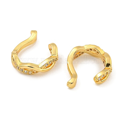 Серьги-манжеты из циркония EJEW-C104-093G-1