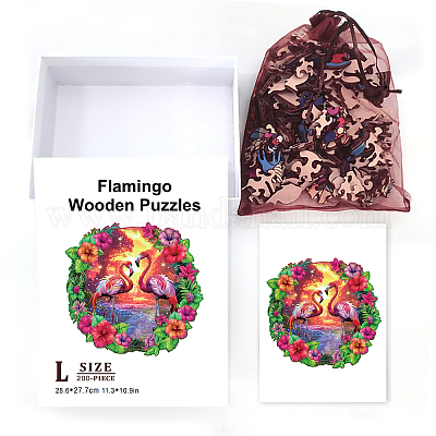 Наборы игрушек для животных из дерева своими руками для мальчиков и девочек AJEW-WH0344-0045-1