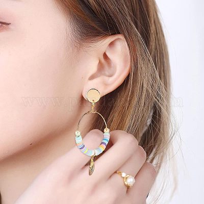 Фурнитура для сережек-гвоздиков из нержавеющей стали 304 STAS-UN0016-76G-1