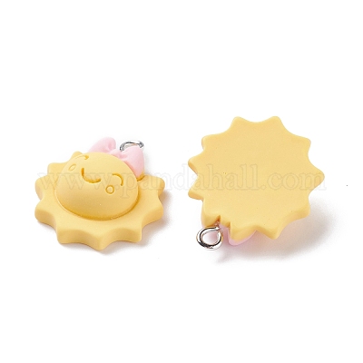 Подвески из непрозрачной смолы RESI-F030-07-1