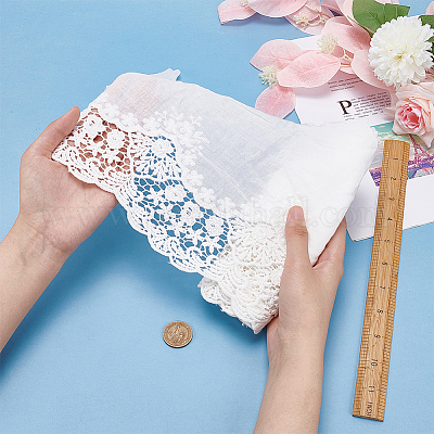 綿のレースの刺繍の花の生地 テーブルクロス用アクセサリー