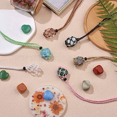 Плетеные шнуры из вощеной хлопчатобумажной нити макраме мешочек изготовление ожерелья AJEW-SW00022-03-1