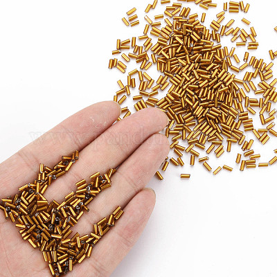 Никелированный стеклянные бусины стеклярус SEED-S046-01A-41-1