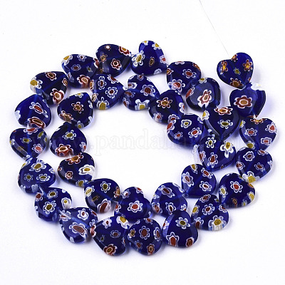 Ручной работы millefiori стеклянные бусины нитки LAMP-N023-001D-1