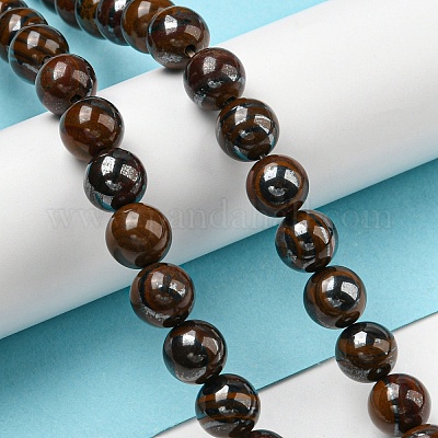 Натуральный желтый тигровый железный бисер пряди G-C079-A03-02-1