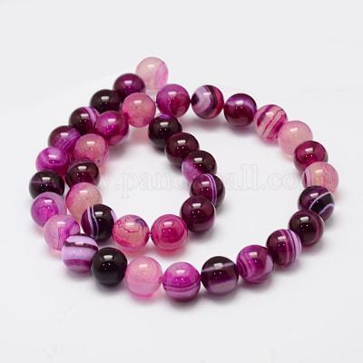 Натуральные полосатые агатовые / полосатые агатовые нити G-K155-A-10mm-02-1