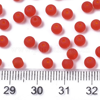 Матовые цвета стеклянные бусины SEED-S040-04A-07-1