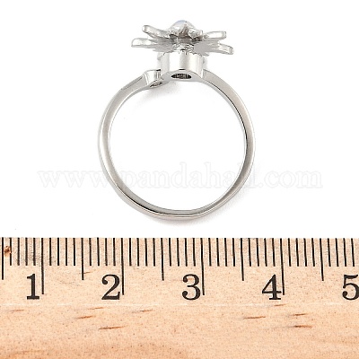 Вращающиеся манжеты из латуни с микропаве из кубического циркония для женщин RJEW-C132-05P-1