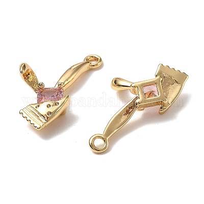 Латунные микро проложить кубического циркония подвески KK-A259-32G-1