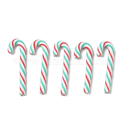 Рождественские бусины из полимерной глины ручной работы CLAY-P005-04G-1