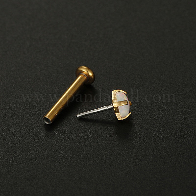 Лабреты из нержавеющей стали и синтетического опала без резьбы WG3C897-05-1