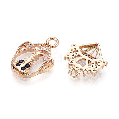 Латунные микро проложить кубического циркония подвески KK-T072-48G-1