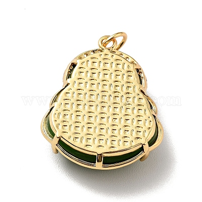 Природных окрашенных нефрита подвески KK-C242-06G-03-1