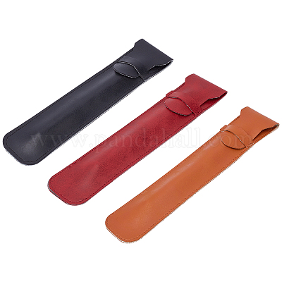 Large leather pen case - 3 colours