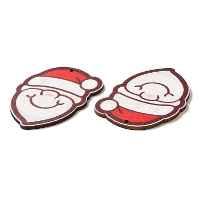 Большие подвески из дерева с односторонним принтом WOOD-D025-08-1