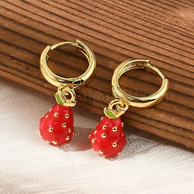 Латунные серьги обруча EJEW-S251-04C-G-1