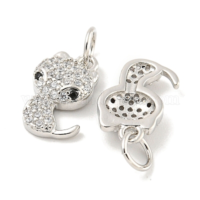 Покрытие стойки латунь микропаве прозрачные подвески из кубического циркония KK-B093-02C-P-1