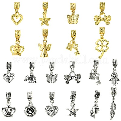 20шт 20 стиля сплава европейские висячие подвески в тибетском стиле FIND-FS0002-02-1