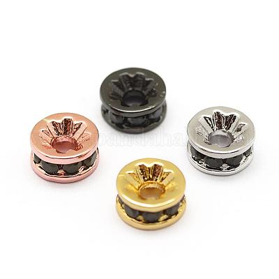 Латунь микро проложить класс aaa кубический цирконий шарик прокладки ZIRC-G100-6mm-61-NR-1