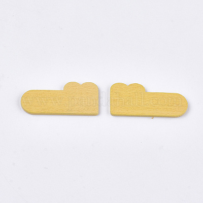 Расписные тополя деревянные кабошоны WOOD-T021-28A-1