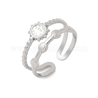 Кольца-манжеты из нержавеющей стали 304 для женщин RJEW-A079-07B-P-1