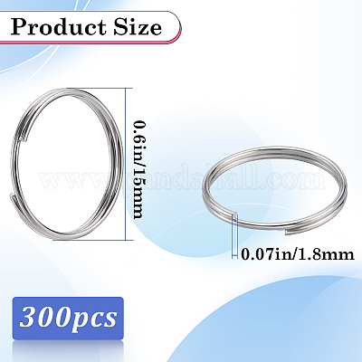 300 шт. разъемные кольца из нержавеющей стали 304 STAS-SP0001-66A-1
