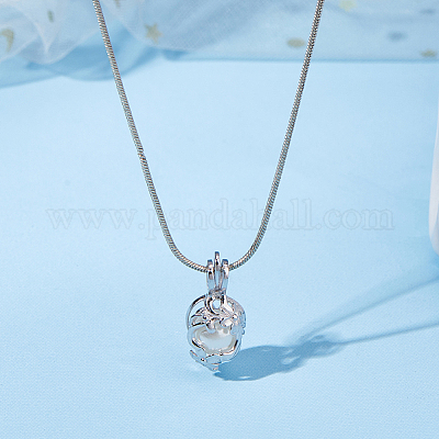 1 шт. 925 подвески из стерлингового серебра с микропаве из прозрачных кубических цирконий в форме клетки STER-HS0001-19-1