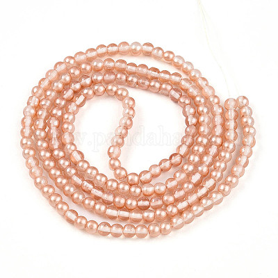 Запекание окрашенные прозрачные стеклянные бусины нити X1-DGLA-N011-4mm-04-1