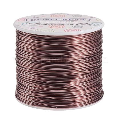 BENECREAT 18 Gauge (1mm) Aluminum Wire 492FT (150m) Anodized Jewelry Craft Making Beading Floral Colored Aluminum Craft Wire - Brown AW-BC0001-1mm-11-1