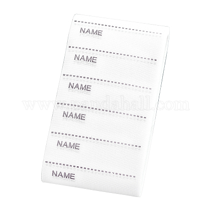 Polyester Cotton Cloth Name Label Clothing Tags FIND-WH0045-24-1