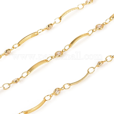 3.28 Fuß handgefertigte Perlenketten aus Messing X-CHC-I033-08G-1