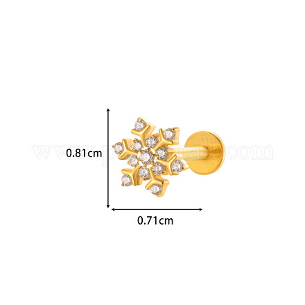 Серьги для хряща из титанового сплава с микропаве из кубического циркония WGCFBAF-08-1