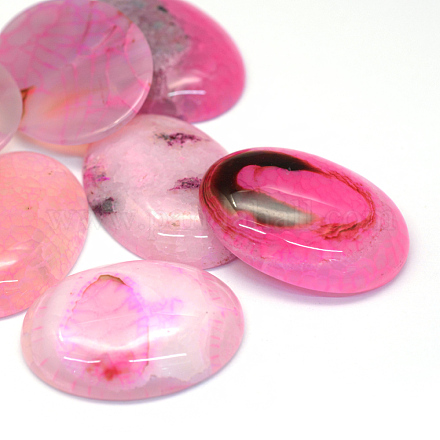 Oval Dyed Natural Crackle Agate Cabochons X-G-R349-30x40-05-1