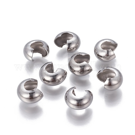 Caches perles à écraser en 304 acier inoxydable STAS-P239-34P-02-1
