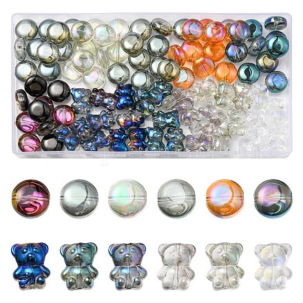 90 pièces 12 brins de perles de verre électrolytiques de style EGLA-YW0001-54-1