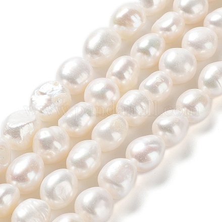 Fili di perle di perle d'acqua dolce coltivate naturali PEAR-Z002-14-1