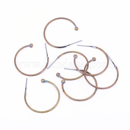Accessoires de clous d'oreilles en laiton EJEW-F124-03C-A-1