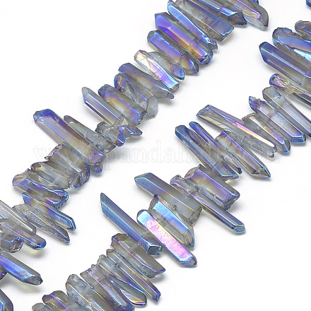 Granos de cristal de cuarzo natural hebras G-R435-09D-1