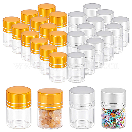 30 шт. 2-х цветные прозрачные стеклянные бутылки-контейнеры для бусин CON-PH0002-99-1