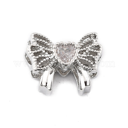 Латунные микро проложить кубического циркония бусы KK-K371-48P-1