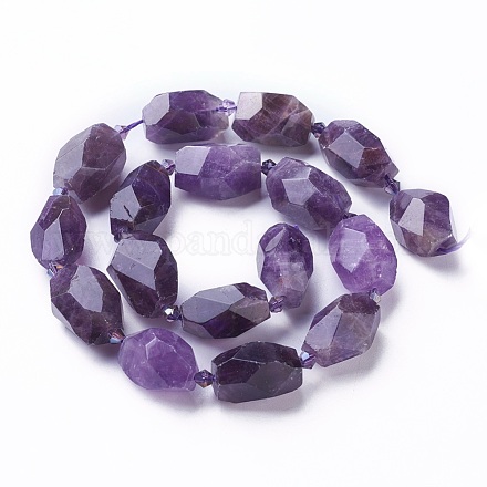 Natural Amethyst Beads Strands G-P434-30A-1